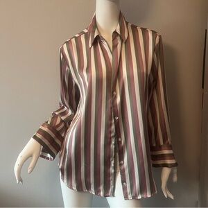 Zara Multicolor Striped Button-Down Shirt